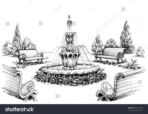 1000 Garden Fountain Sketch Images Stock Photos And Vectors Shutterstock