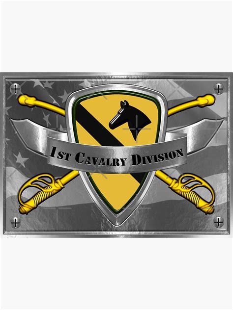 1st Cavalry Division With Crossed Sabers Sticker For Sale By