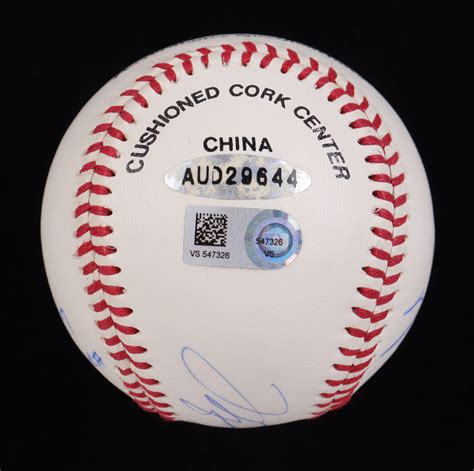 Michael Jordan Mike Trout Dual Signed Baseball Inscribed