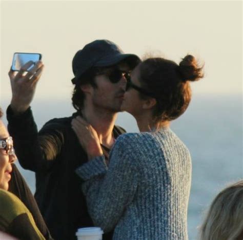 Ian Somerhalder And Nina Dobrev Photo Ian Nina Kissing ღ Ian And