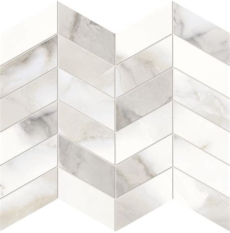 PROVENZA UNIQUE MARBLE MOSAICO ARROWS CALACATTA REGALE SILKTECH 30x30