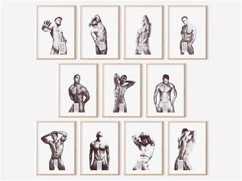 Male Nude Figures 11 Gay Art Prints Watercolor Queer Print Homoerotic Art Gay Art Print Sensual