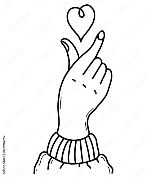 Love gesture. hand shows gesture of love and heart. Vector illustration ...