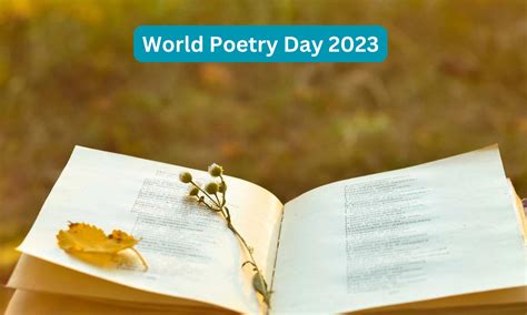 World Poetry Day 2023 History And Significance