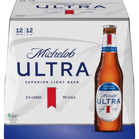 Michelob Ultra Light Beer Bottles Pack Of 12 Foodland