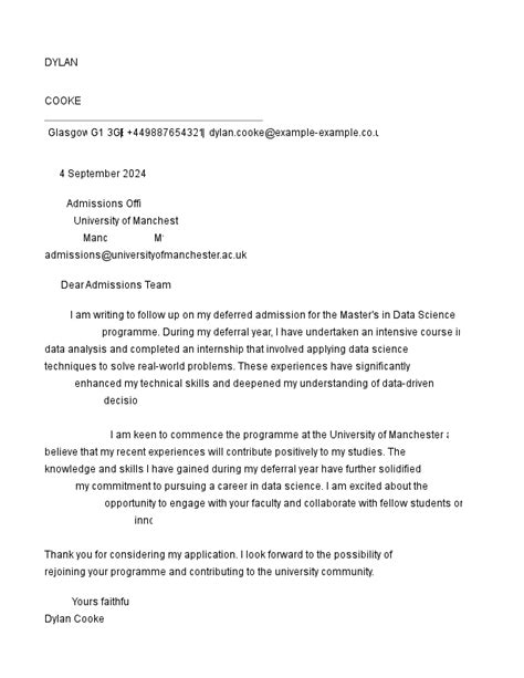 University Cover Letter Examples And Templates Myperfectcv