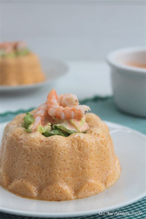 Pastel De Merluza Y Gambas Con Salsa De Piquillos