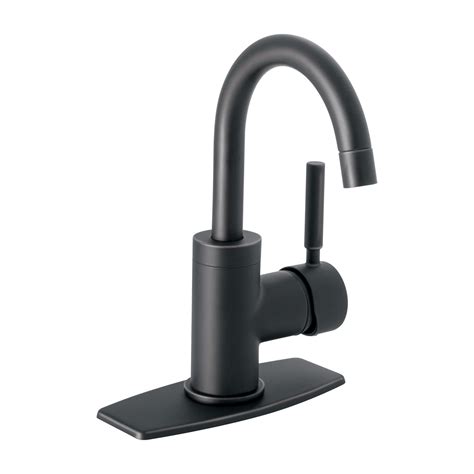 46764 TBM 45M Monomando Corto Para Lavabo Negro Mate Foset Tubig