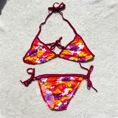 Swim Hibiscus Y2k Style Bikini Set Poshmark