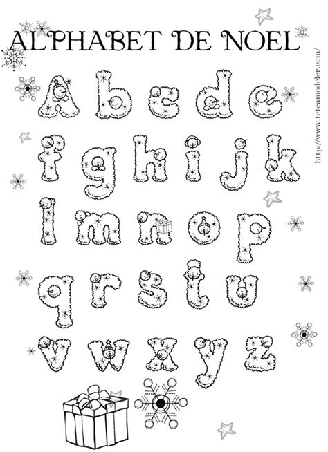 Coloriages De Lettres Et Alphabets De No L Colorier T Te Modeler