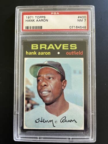 Topps Hank Aaron Psa Nm Vintage Baseball Card Ebay