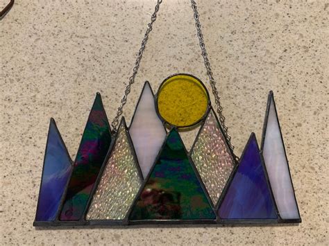 Inch Rocky Mountain Stained Glass Smokey Mountains Stained Etsy