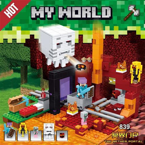 Minecraft Series Building Blocks Underworld Portal Farm Village House ...
