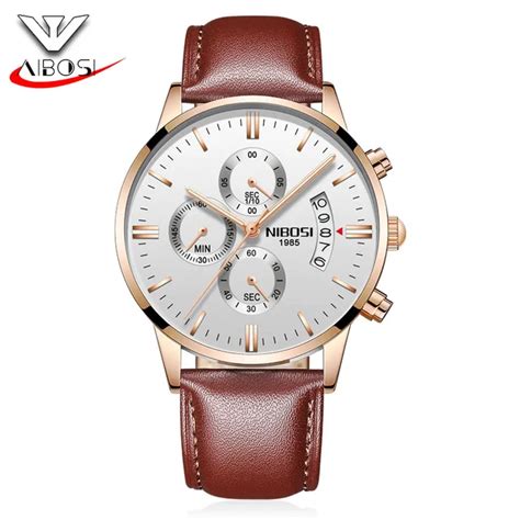 NIBOSI Mens Watches Luxury Brand Watch Men Stopwatch Chronograph ...