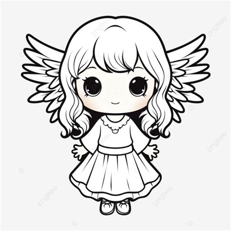 Angel Cartoon Doodle Kawaii Anime Coloring Page Cute Illustration Drawing Clipart Character ...