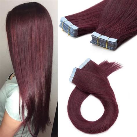 12 Pouce Extension de cheveux à bande adhésive collant en 100 cheveux