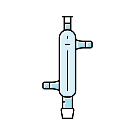 Water Condenser Chemical Glassware Lab Color Icon Vector Illustration