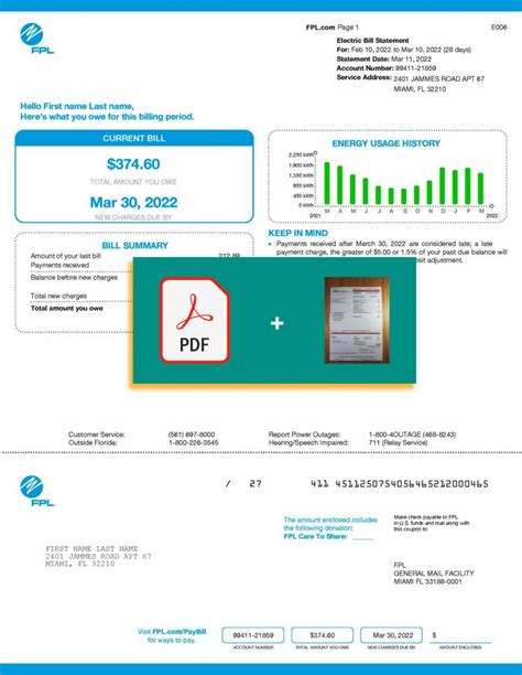 Fake Fpl Bill Template Make Your Own Fake Utility Bills