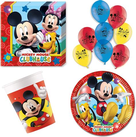 Disney Mickey Minnie Mouse Micky Maus Party Set Tischgeschirr Set 44