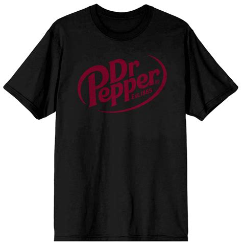 Dr Pepper Est 1885 Maroon Logo Mens Black Graphic Tee Large