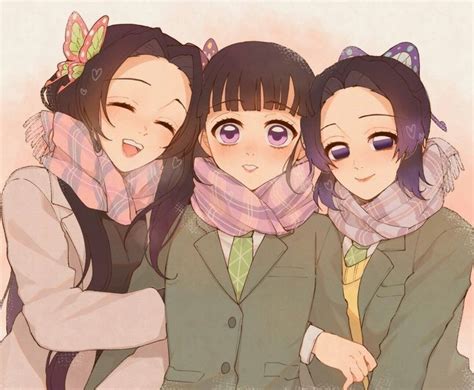 Wallpapers De Kimetsu No Yaiba Las Hermanas Kocho 2 イラスト 蝶イラスト 可愛い