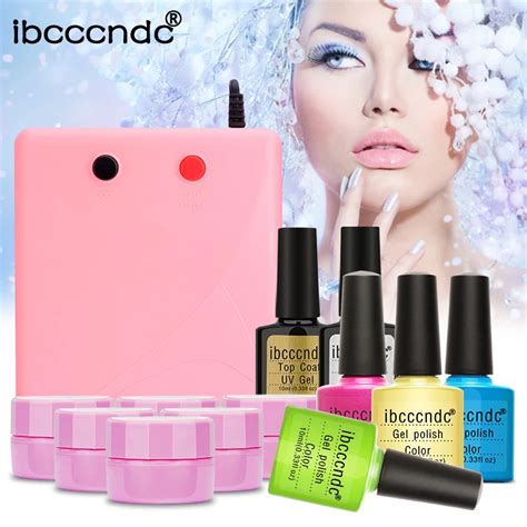 Nail Art Manicure Set W Uv Lamp X Ml Soak Off Fairy Flower Gel Nail