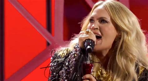 Carrie Underwood Delivers Red Hot Cma Awards Performance Of New Song