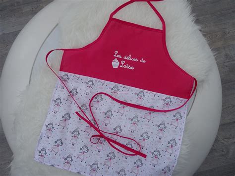 Tablier Et Toque Cuisinier Enfant Personnalis Pr Nom Et Tissu