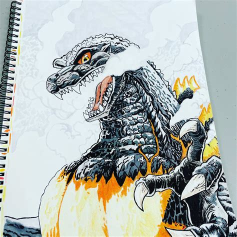 Burning Godzilla By Spectralon0 On Deviantart