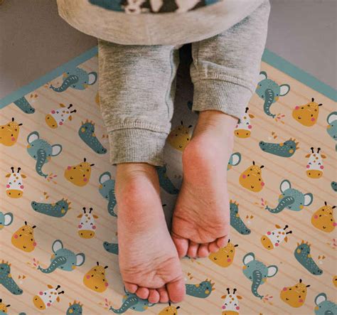 Tapis Vinyl Enfant L Phants Heureux Tenstickers