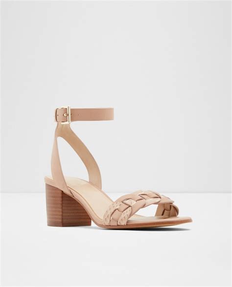 Sandalias de tacón de mujer Aldo en color nude de piel Aldo El Corte Inglés