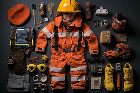 Premium Photo | Toy firefighter gear for heroic play