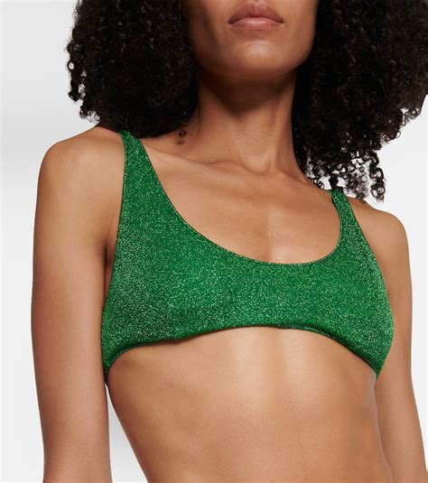 Lumière metallic bikini in green Oseree Mytheresa