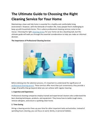 PPT The Ultimate Guide To Choosing The Right Commercial Cleaning