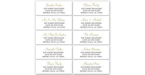 Elegant wedding guest address labels | Zazzle