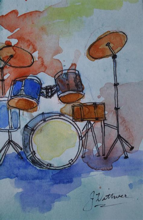 Music Madness Drums Painting By Julie Wittwer Fine Art America