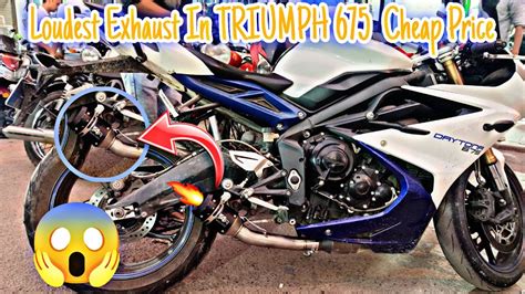 Triumph Daytona Exhaust In Cheap Price Loudest Exhaust Installed In