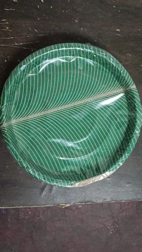 14 Inch Plain Green Buffet Patravali Plate At 52 Piece In Pune ID