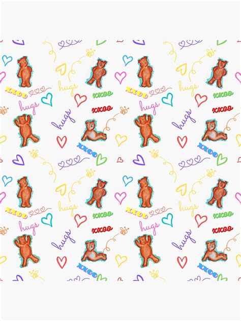 Teddy Bear Hugs And Kisses Sticker For Sale By Taw77 Redbubble