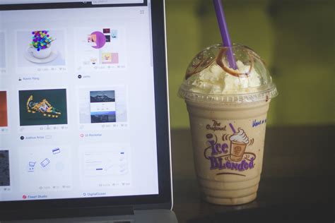 Free stock photo of coffee, computer, cream