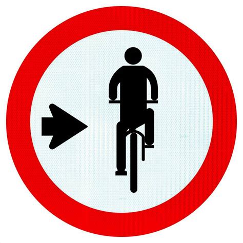 Placa ciclista transite à direita R 35b