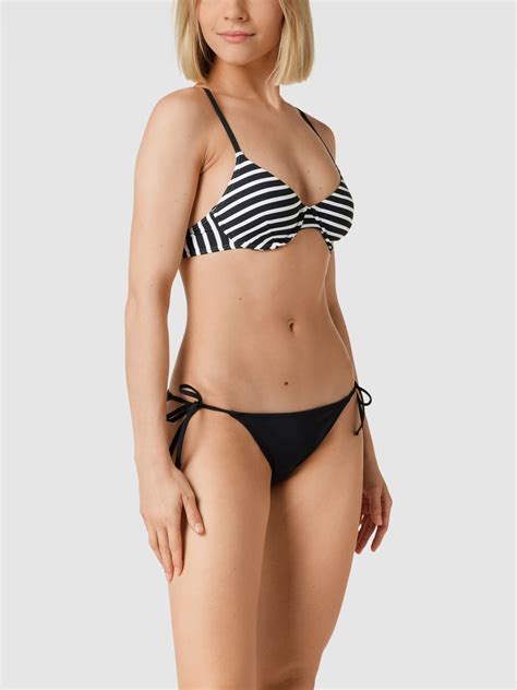 Esprit Bikini Oberteil Mit Streifenmuster Modell Rcs Pad Bra Black