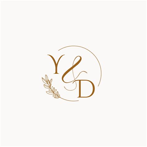 Yd Initial Wedding Monogram Logo Vector Art At Vecteezy