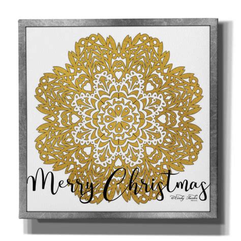 The Holiday Aisle® Merry Christmas Mandala By Cindy Jacobs Wrapped