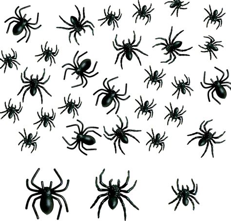 Amazon DANUDON 120PCS Plastic Spiders Halloween 3 Sizes Fake