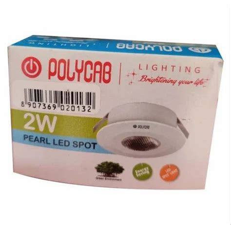 W Polycab Pearl Led Spotlight Round Cool White At Rs Piece In