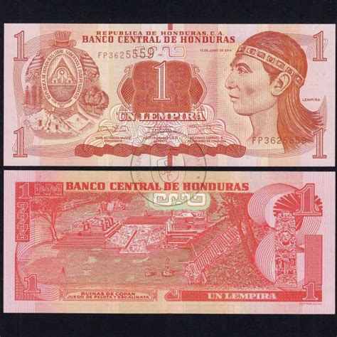 BN AMR HD 96b 2014 Honduras 1 Lempira Banknote 2014 Uncirculated