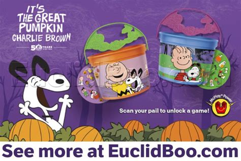 Mcdonalds Happy Meal Halloween Buckets Pails 2016 Snoopy Its The Great