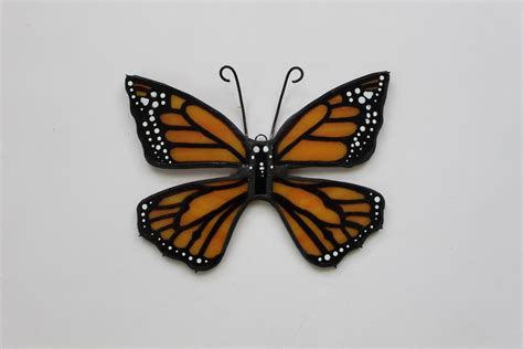 Stained Glass Monarch Butterfly Suncatcher Etsy