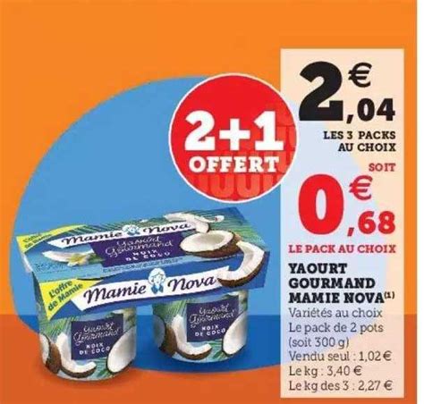 Promo Yaourt Gourmand Mamie Nova Chez Hyper U ICatalogue Fr